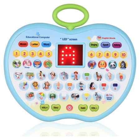 CACAGOO Early Educational Toy Learning Tablet Toddler Computer Toy with LED Screen Display 8 Learning Modes Gift for Age 3-6 Kids