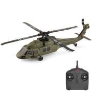 WLTOYS UH-60L RC Helicopter, 2.4G 4CH Brushless Motor Remote Control Helicopter, Black Hawk Military Model with Altitude Hold, Gyro Stabilization, One Key Take Off/Landing