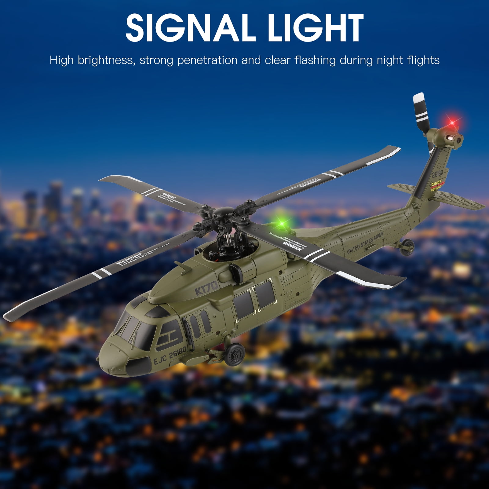 WLTOYS UH-60L RC Helicopter,1/27 Scale, Huey Collectable Remote Control Helicopter With Auto-Hover For Adults, Beginners