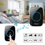 CACAZI New Wireless Doorbell Waterproof 300M Remote US Plug smart Door ringer