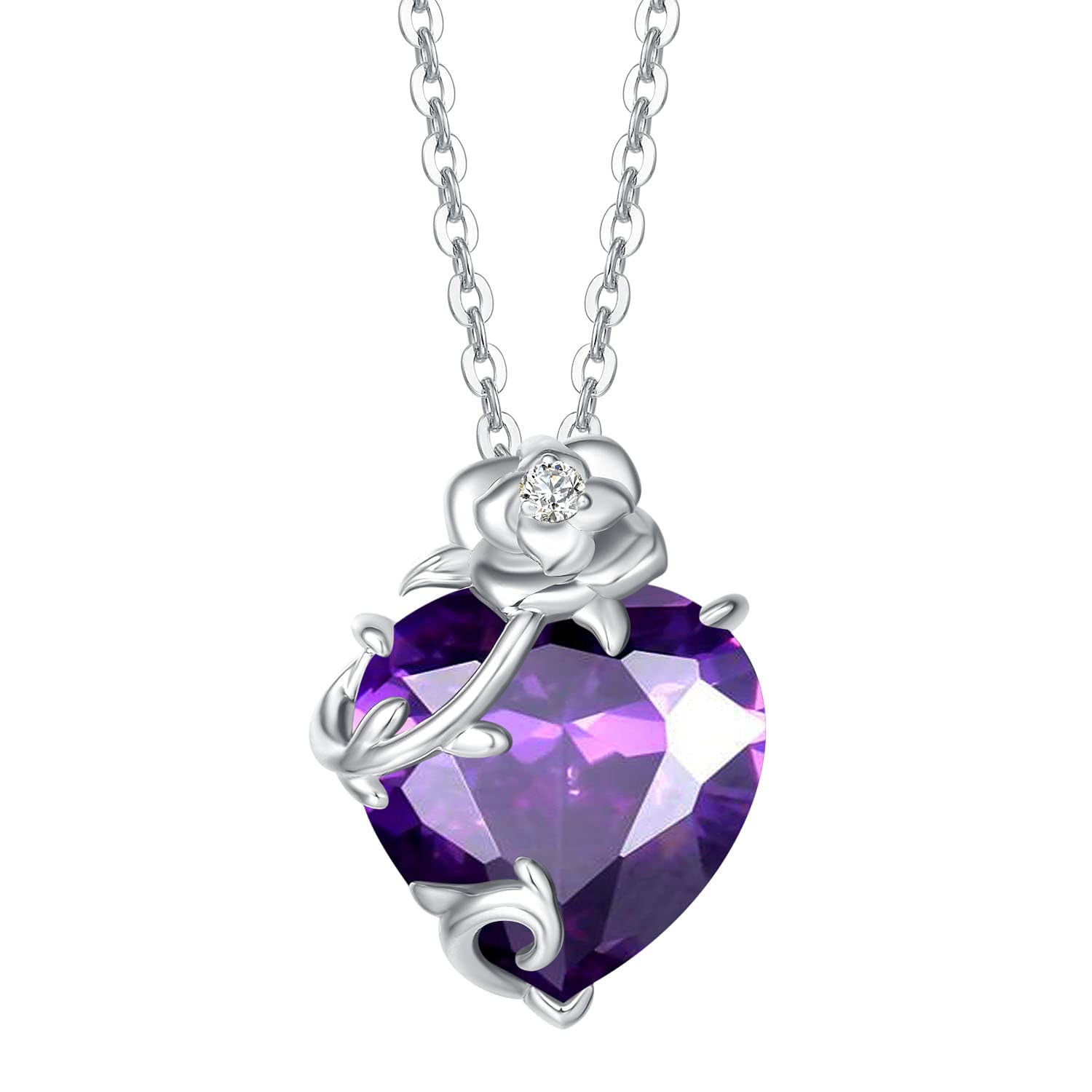 February birthstone necklace sale walmart