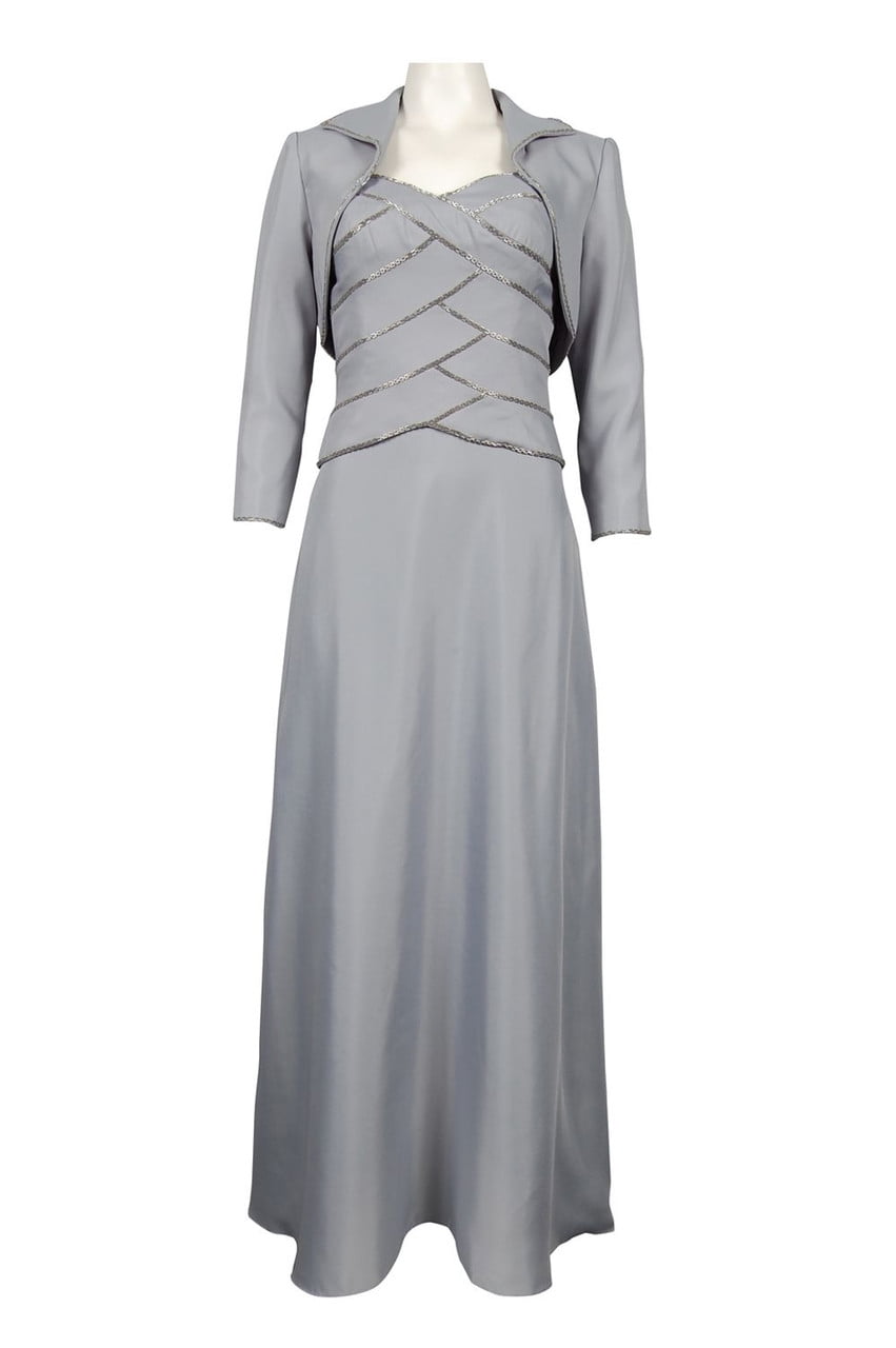 CACHET CRISCROSSED BODICE SATIN LONG DRESS WITH BOLERO JACKET - Walmart.com CACHET CRISCROSSED BODICE SATIN LONG DRESS WITH BOLERO JACKET - Walmart.com