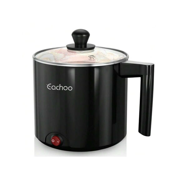 CACHOO Hot Pot Electric, 1.5L Electric Pot Ramen Cooker, Multifunctional Electric Cooker For Pasta, Soup And Egg With Over-Heating Protection, Boil Dry Protection