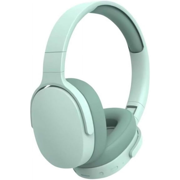 CACOCO-Bluetooth Headphones Over-Ear Lightweight Wireless Headphones Hi-Fi Stereo Foldable For Games, Running, Travel (Light Green)