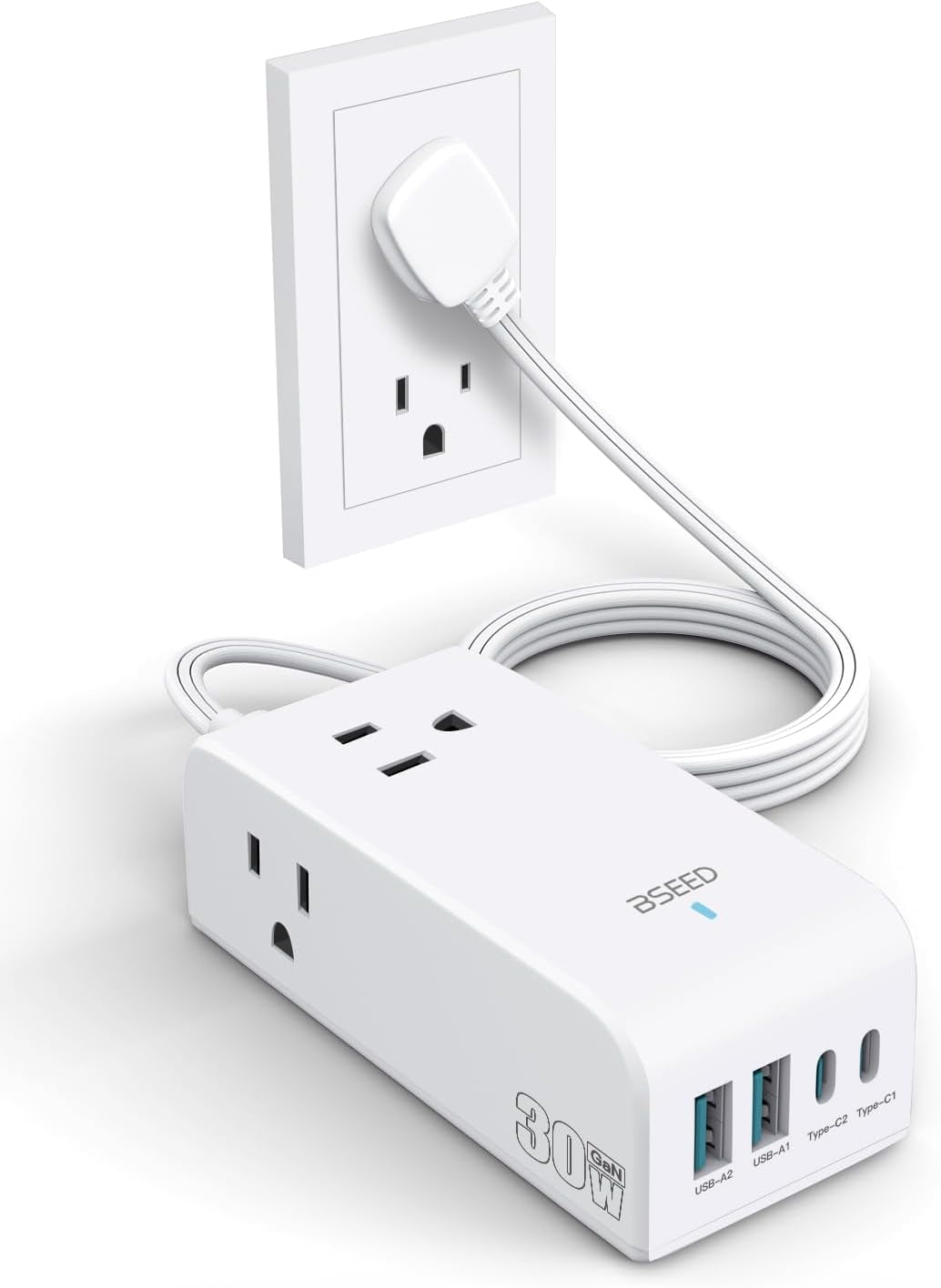 CACOCO-Power Strip With Usb,3 Outlet Extension 3 Usb Ports,Non Surge ...