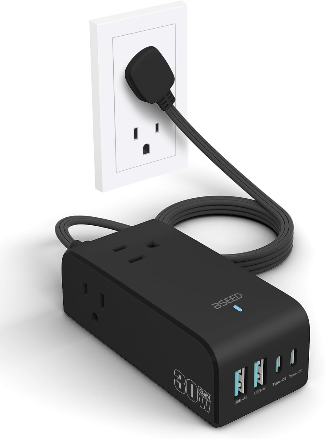 CACOCO-Power Strip With Usb,3 Outlet Extension 3 Usb Ports,Non Surge ...