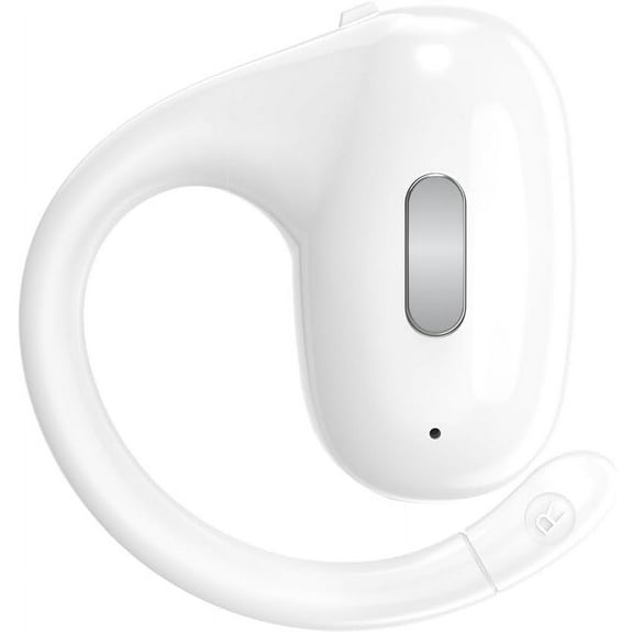 CACOCO-Single Ear Hanging Style Wireless Headphones, Bluetooth 5.4 Hi-Fi Stereo Music Earphones, Right Ear-Hook Sports Headsets, Noise Reduction Air Conduction Headphone (White)