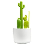 CACTI Bottle Cleaning Brush Set Cactus Cleaning Brush Set Nylon Straw Brush Baby Pacifier Bottle Cleaning Brush Dish Brush with Handle Nonstick