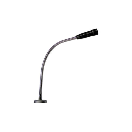 CAD Audio Astatic OMNIDIRECTIONAL DYNAMIC MICROPHONE, 1 DPDT PUSH-TO-TALK SWITCH, 19? GOOSENECK, 2 3/4? FLANGE AND 6? CABLE - CHROME