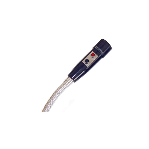 CAD Audio Astatic OMNIDIRECTIONAL DYNAMIC MICROPHONE, 2 DPDT PUSH-TO-TALK SWITCH, 19 GOOSENECK, 2 3/4 FLANGE AND 6 CABLE - CHROME