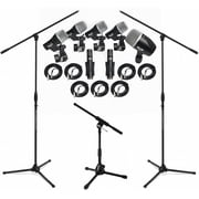 CAD Audio Stage7 7-Piece Drum Instrument Mic Carrying Case + 3 Mic Stands + 7 XLR Mic Cables