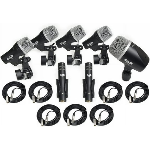 CAD Audio Stage7 Drum Mics with 7 20' XLR Cables
