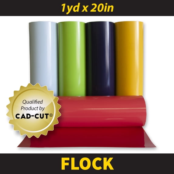 CAD-CUT Flock II Heat Transfer Vinyl 20" x 36" (1Yard) - Pale Blue