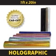 thumbnail image 1 of CAD-CUT Hologram Heat Transfer Vinyl 20" x 12" (1ft) - Black, 1 of 2
