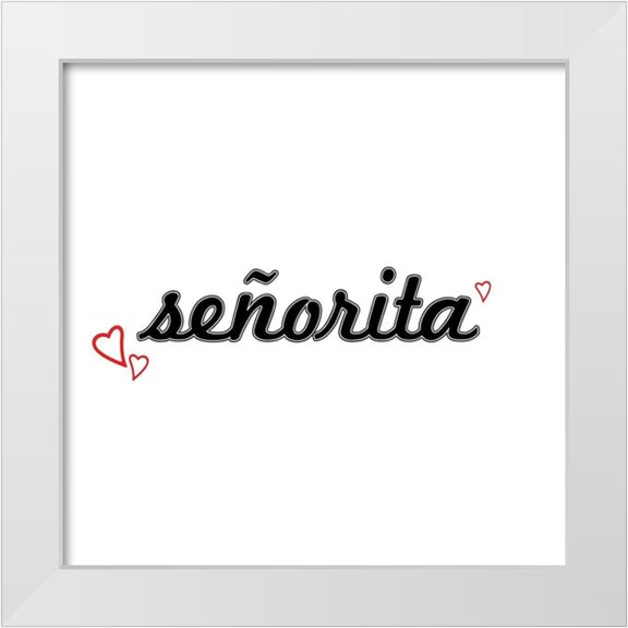 CAD DESIGNS 12x12 White Modern Wood Framed Museum Art Print Titled - Senorita
