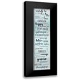 thumbnail image 1 of CAD DESIGNS 8x18 Black Modern Framed Museum Art Print Titled - Words to Live, 1 of 5