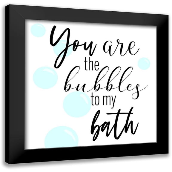 CAD Designs 12x12 Black Modern Framed Museum Art Print Titled - Bubble Bath