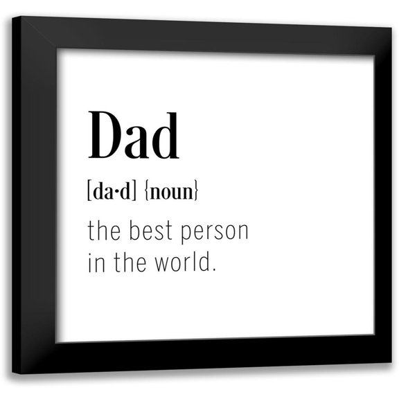 CAD Designs 12x12 Black Modern Framed Museum Art Print Titled - Dad Definition