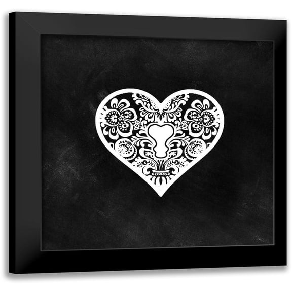 CAD Designs 12x12 Black Modern Framed Museum Art Print Titled - Lock And Key II