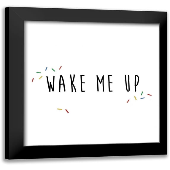 CAD Designs 12x12 Black Modern Framed Museum Art Print Titled - Wake Me Up