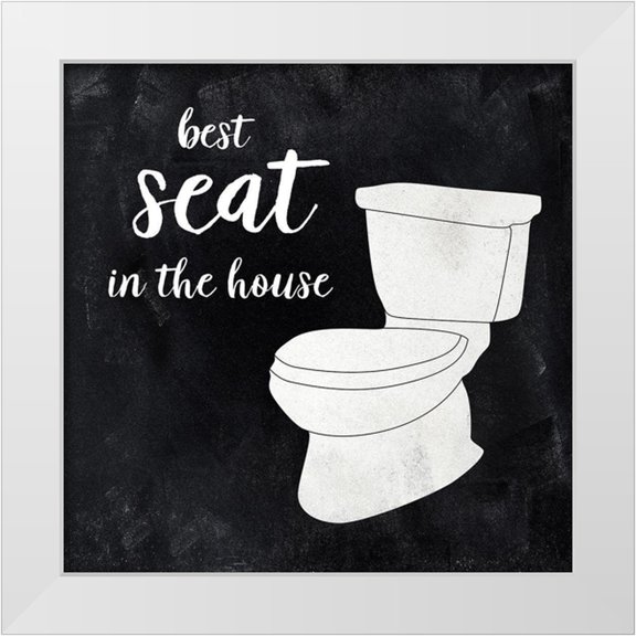 CAD Designs 12x12 White Modern Wood Framed Museum Art Print Titled - Best Seat in the House