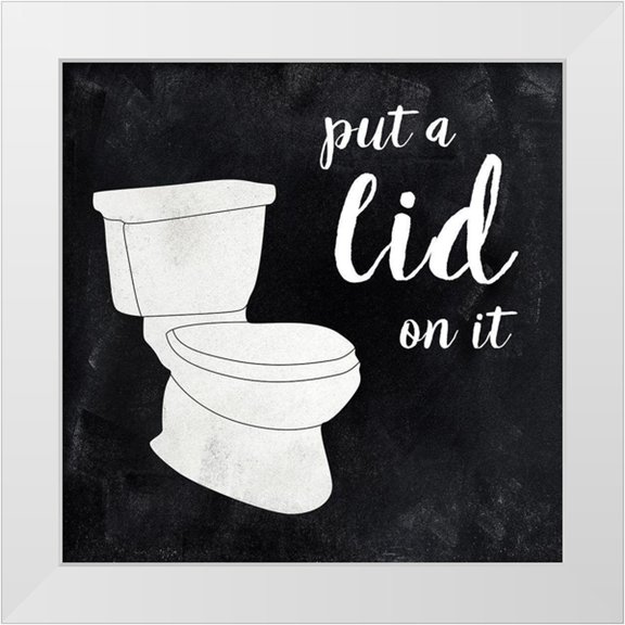 CAD Designs 12x12 White Modern Wood Framed Museum Art Print Titled - Put a Lid on it