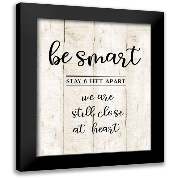 CAD Designs 12x14 Black Modern Framed Museum Art Print Titled - Be Smart