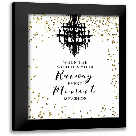 CAD Designs 12x14 Black Modern Framed Museum Art Print Titled - Runway Moment