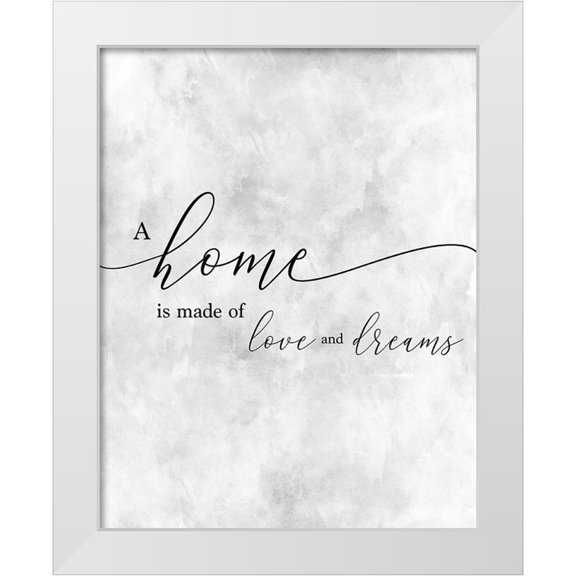 CAD Designs 12x14 White Modern Wood Framed Museum Art Print Titled - A Home