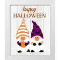 thumbnail image 1 of CAD Designs 12x14 White Modern Wood Framed Museum Art Print Titled - Halloween Gnomes, 1 of 4