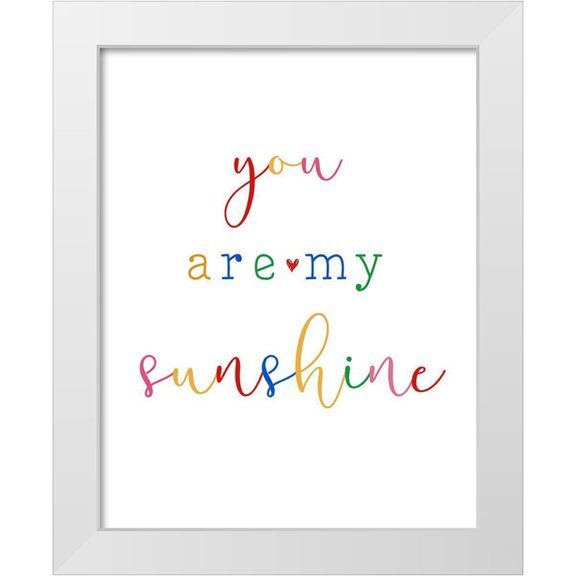 CAD Designs 12x14 White Modern Wood Framed Museum Art Print Titled - My Sunshine
