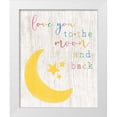 thumbnail image 1 of CAD Designs 12x14 White Modern Wood Framed Museum Art Print Titled - To the Moon and Back, 1 of 4
