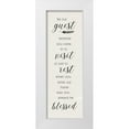 thumbnail image 1 of CAD Designs 13x32 White Modern Wood Framed Museum Art Print Titled - Be Our Guest, 1 of 4