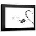 thumbnail image 1 of CAD Designs 14x12 Black Modern Framed Museum Art Print Titled - I Love Us, 1 of 5