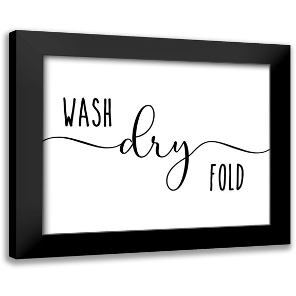 CAD Designs 14x12 Black Modern Framed Museum Art Print Titled - Wash Dry Fold