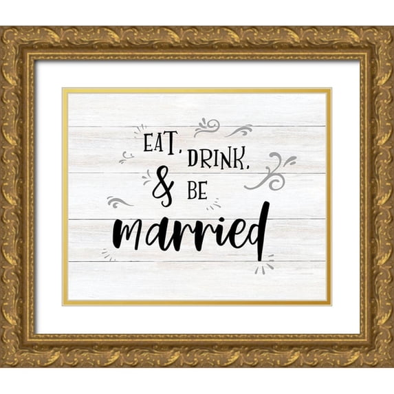 CAD Designs 14x12 Gold Ornate Wood Framed with Double Matting Museum Art Print Titled - Be Married