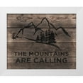 thumbnail image 1 of CAD Designs 14x12 White Modern Wood Framed Museum Art Print Titled - Mountains are Calling, 1 of 4
