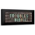 thumbnail image 1 of CAD Designs 14x8 Black Modern Framed Museum Art Print Titled - Troubles Bubbles, 1 of 5