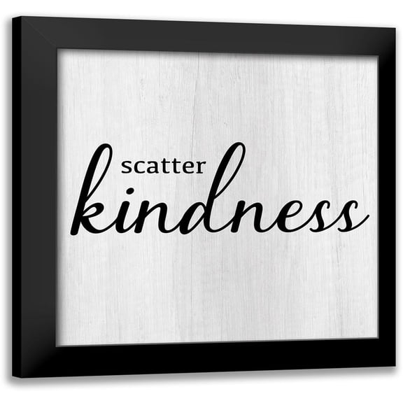 CAD Designs 15x15 Black Modern Framed Museum Art Print Titled - Scatter Kindness