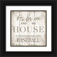 thumbnail image 1 of CAD Designs 15x15 Black Ornate Wood Framed with Double Matting Museum Art Print Titled - Baseball, 1 of 4