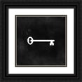 thumbnail image 1 of CAD Designs 15x15 Black Ornate Wood Framed with Double Matting Museum Art Print Titled - Lock And Key I, 1 of 4