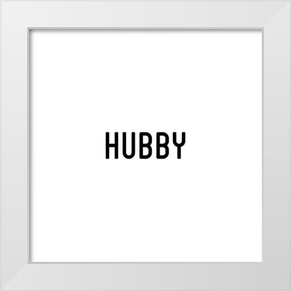 CAD Designs 15x15 White Modern Wood Framed Museum Art Print Titled - Hubby And Wifey I