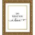 thumbnail image 1 of CAD Designs 15x18 Gold Ornate Wood Framed with Double Matting Museum Art Print Titled - Do What You Love, 1 of 4