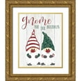 thumbnail image 1 of CAD Designs 15x18 Gold Ornate Wood Framed with Double Matting Museum Art Print Titled - Gnome For The Holidays, 1 of 4