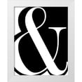 thumbnail image 1 of CAD Designs 15x18 White Modern Wood Framed Museum Art Print Titled - Ampersand, 1 of 4