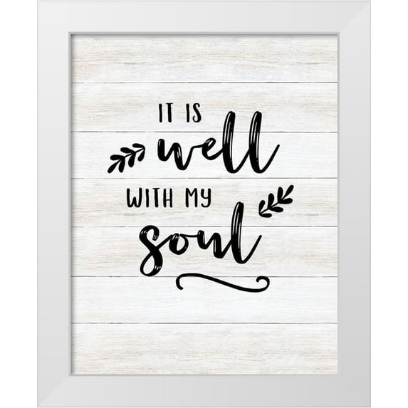 CAD Designs 15x18 White Modern Wood Framed Museum Art Print Titled - With my Soul