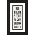 thumbnail image 1 of CAD Designs 15x32 Black Ornate Wood Framed with Double Matting Museum Art Print Titled - Beer List, 1 of 4