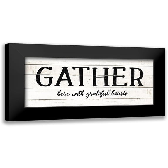 CAD Designs 18x10 Black Modern Framed Museum Art Print Titled - Gather