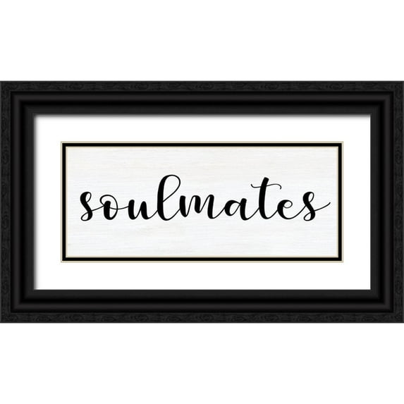 CAD Designs 18x10 Black Ornate Wood Framed with Double Matting Museum Art Print Titled - Soulmates