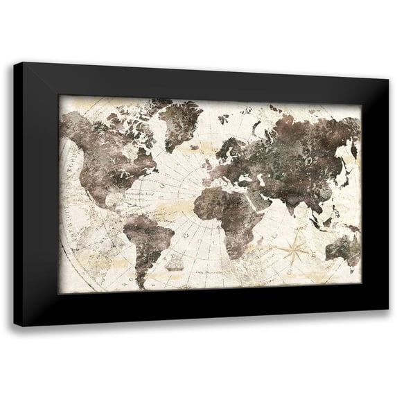 CAD Designs 18x13 Black Modern Framed Museum Art Print Titled - Terra Nova